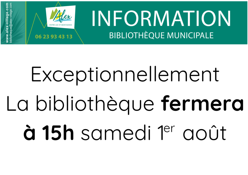 Fermeture bibliothèque(4)